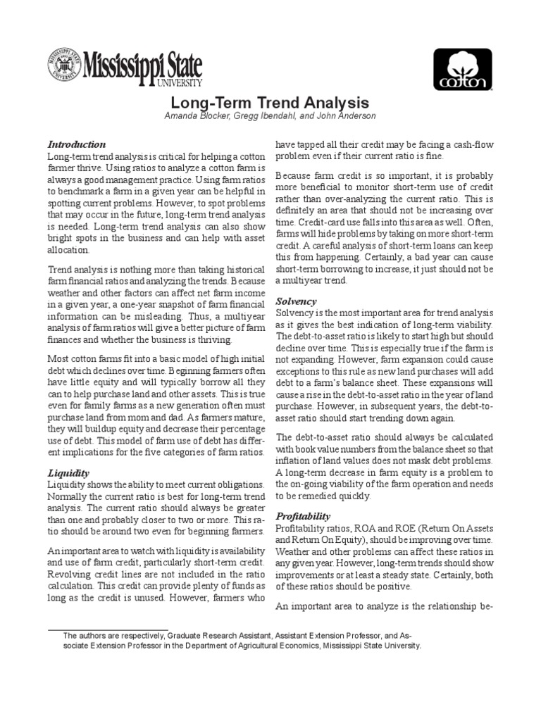 Long Term Trend Analysis | PDF | Revenue | Expense