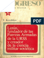 Lenin Fundador de Las Fuerzas Armadas Sovieticas y Creador de La Ciencia Militar KORABLIOV