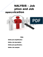 Job Analysis - JD & JS