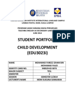 Student Portfolio Child Development (EDU3023i)