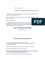 Windows Vista de Ingles A Español