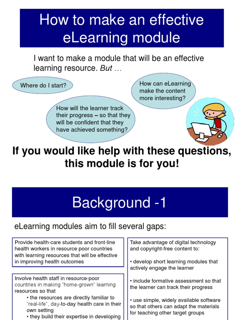 How To Make An ELearning Module | PDF | Educational Technology ...