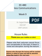 EE-480 Wireless Communications Week 9: Dr. Sajjad Shami Eed SST UMT Lahore