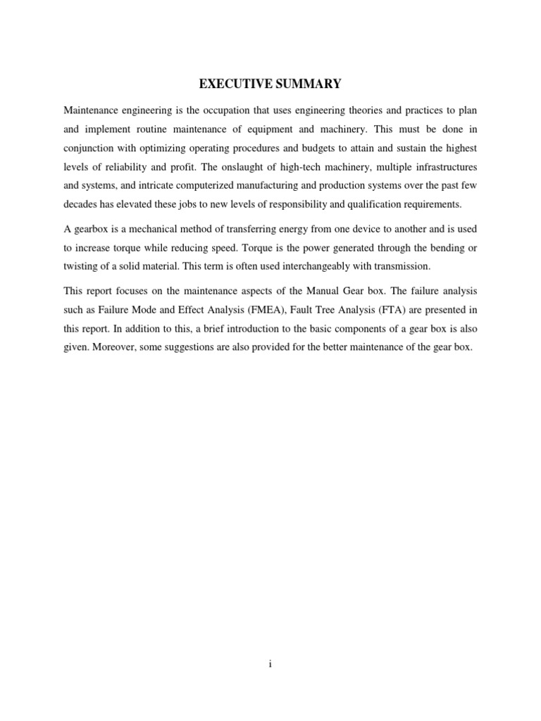 Maintenance Report Automobile Gearbox | PDF | Transmission (Mechanics ...