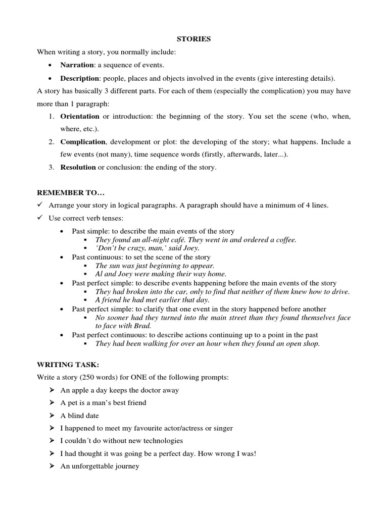 Story Explanation PDF Grammar Cognitive Science