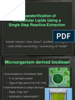 2010 IBE Transesterification of Intracellular Lipids Using a Single Step Reactive-Extraction