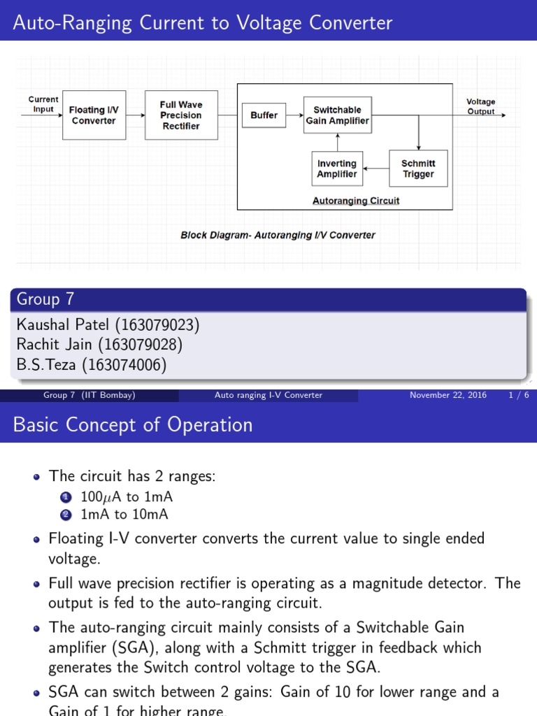 Auto-Ranging Current to Voltage Converter | PDF | Analog Circuits ...
