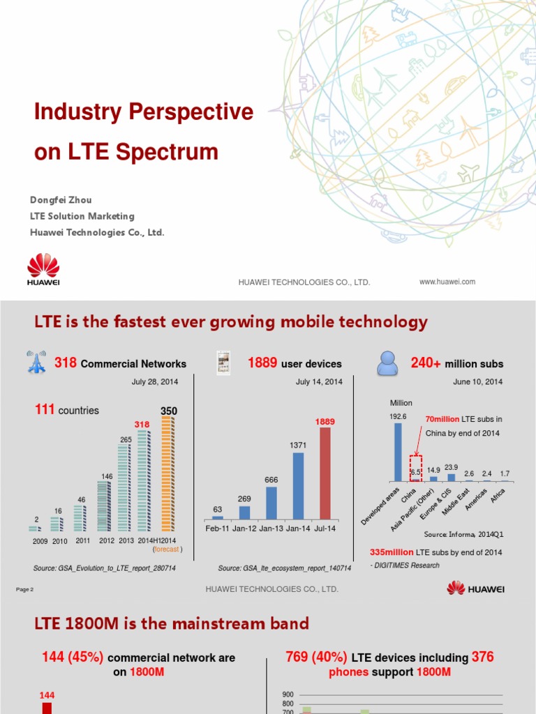 Industry Perspective On LTE Spectrum v2.1 | PDF | Lte ...