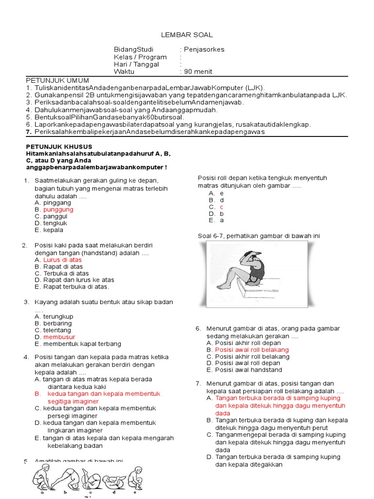 Latihan Uas Pjok Kelas 9 Semester Genap Pdf