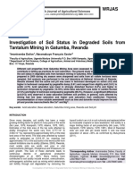 Investigation of Soil Status in Degraded Soils From Tantalum Mining in Gatumba, Rwanda