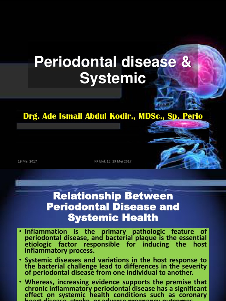Periodontal Disease and Systemic Health | PDF | Hypertension | Diabetes ...