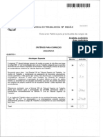 TRT 15 - AJAJ - Apenas o Critério para Correção