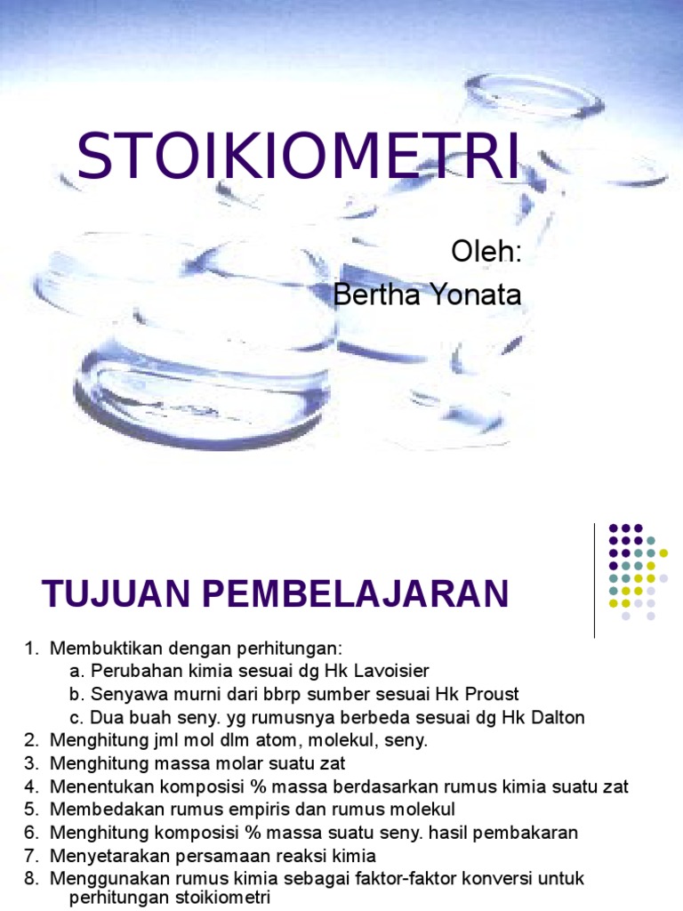 Perhitungan Stoikiometri dalam Kimia | PDF | Metode & Bahan Ajar ...