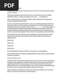 Recognition Day Sample Script