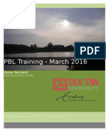 PBL Training - March 2016: Ginie Servant