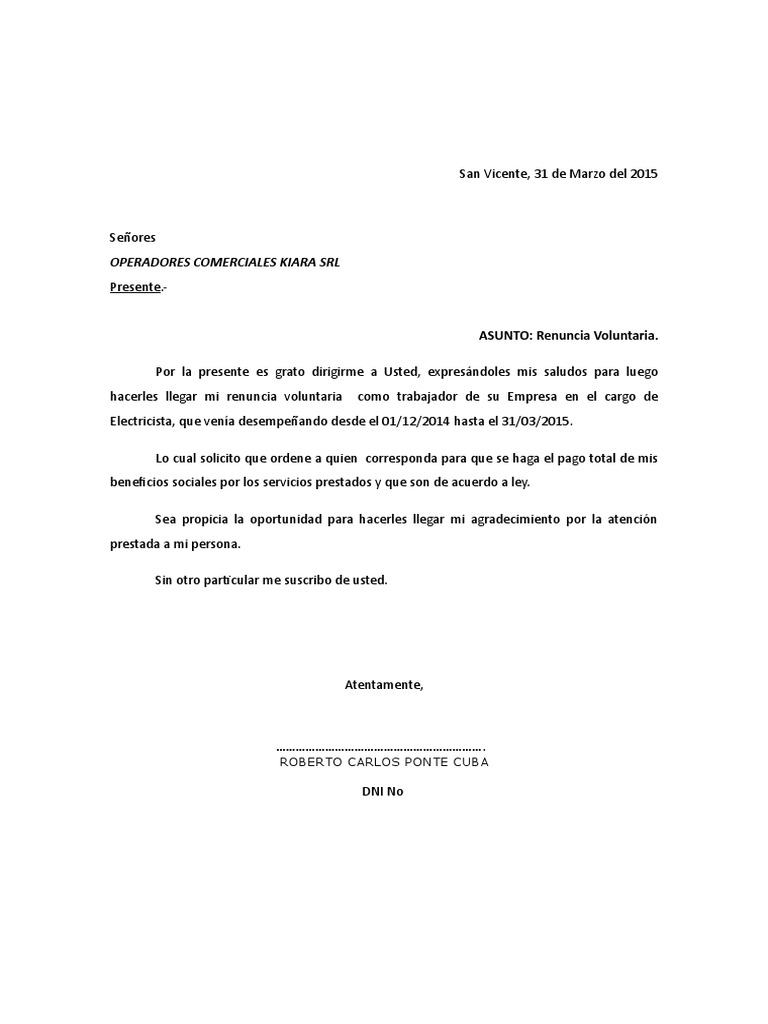 Carta De Agradecimiento Por Servicios Prestados De Una Empresa