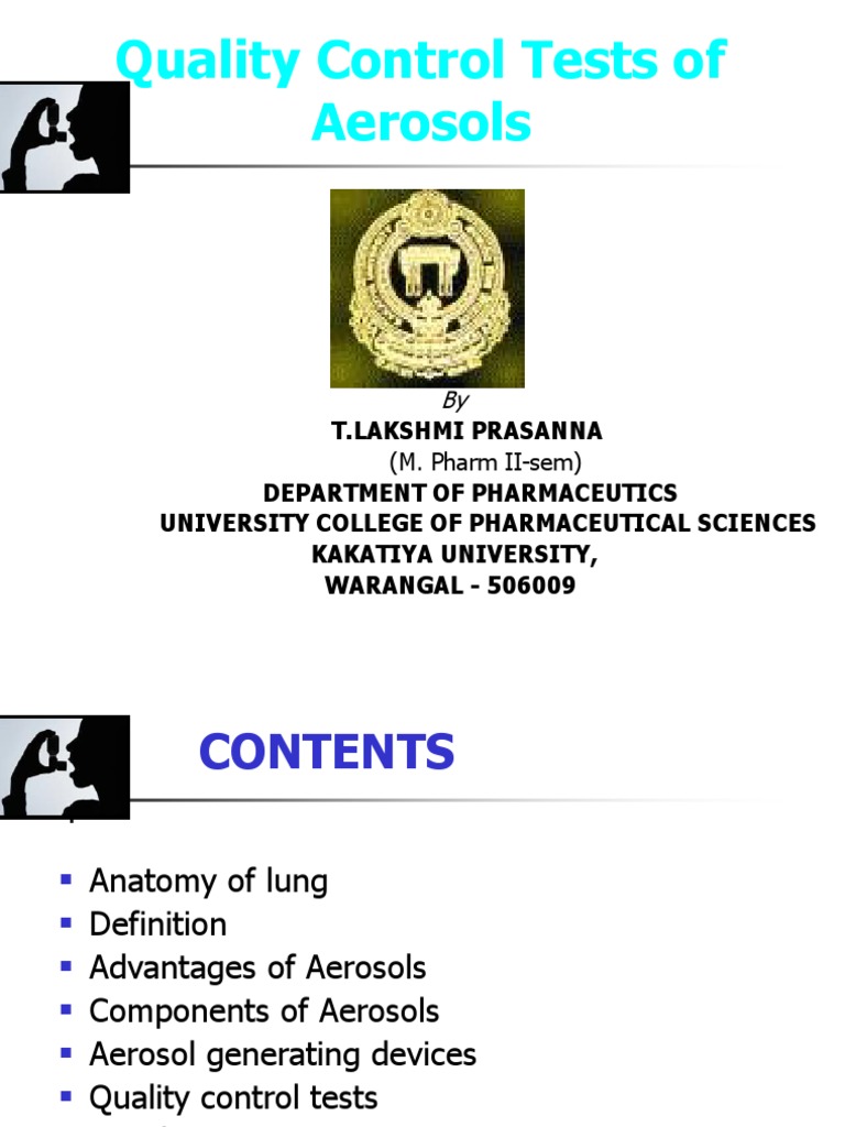 Quality Control Tests For Pharmaceutical Aerosols PDF