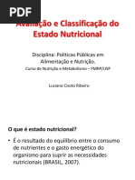 Avaliação e Classificação Do Estado Nutricional