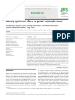 Mercury Uptake and Effects On Growth in Jatropha Curcas