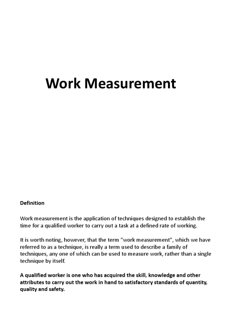 Work Measurement Techniques Guide | PDF | Confidence Interval ...