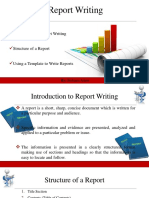 Introduction To Report Writing