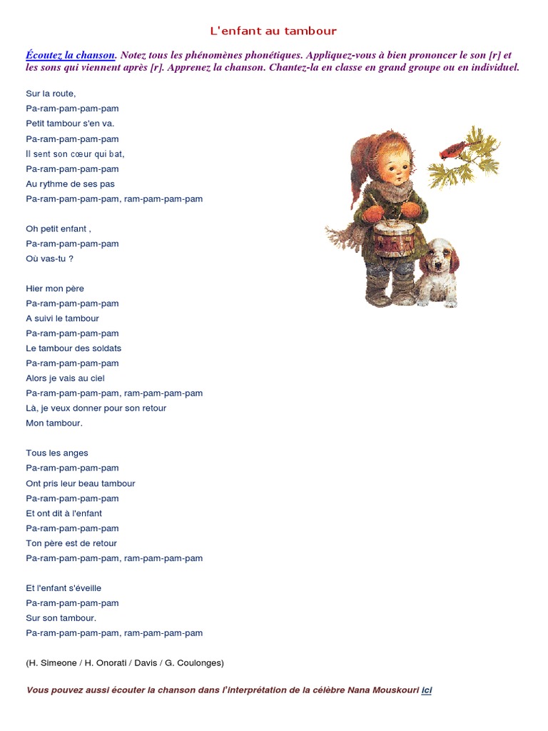 Enfant Au Tambour PDF