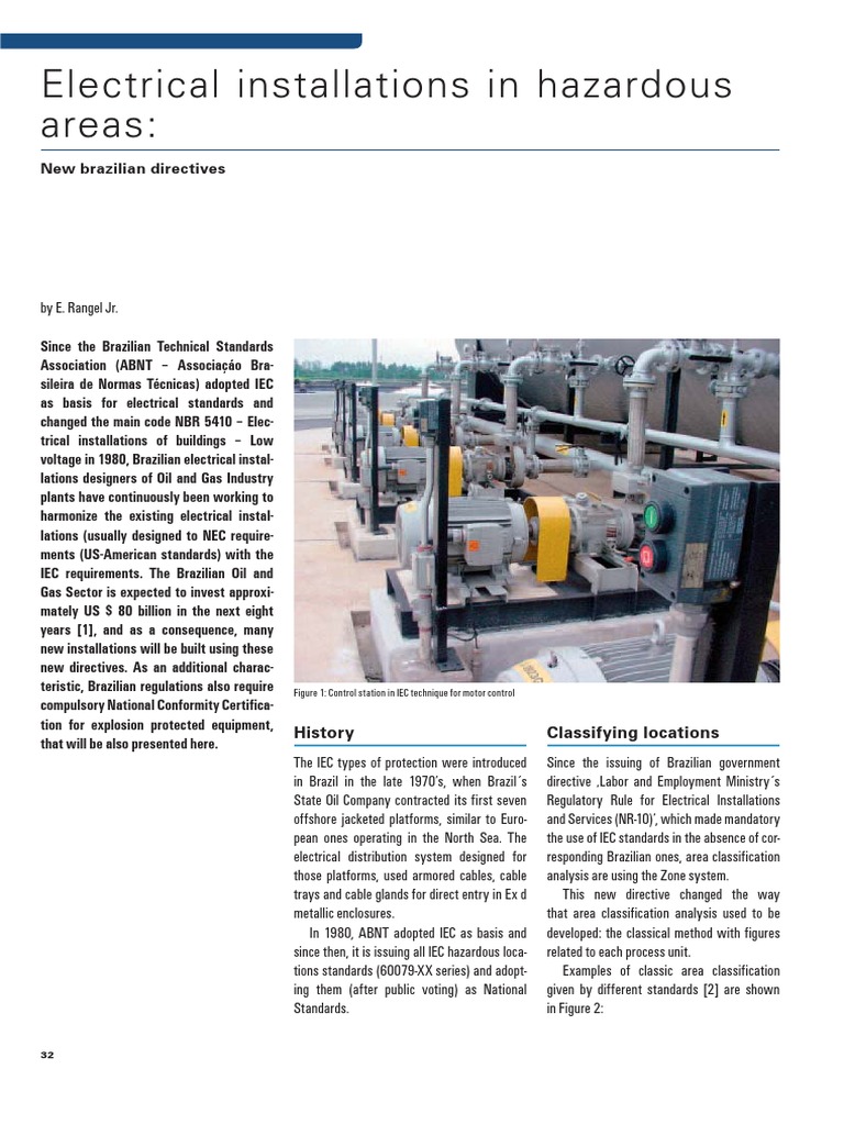 Brazilian Electrical Standards for Hazardous Areas | PDF | Electrical ...