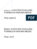 Buku Catatan Evaluasi Formulir RM Baru