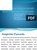 Pancasila Sebagai Dasar Nilai Pengembangan Ilmu