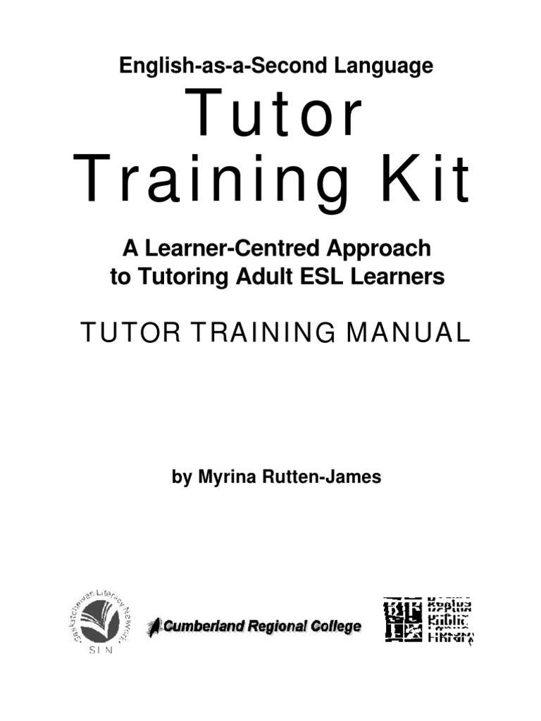 Tutor Training Kit | PDF | Literacy | English As A Second Or Foreign ...