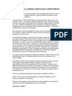 Como Influye La Herencia Genetica en El Comportamiento Humano