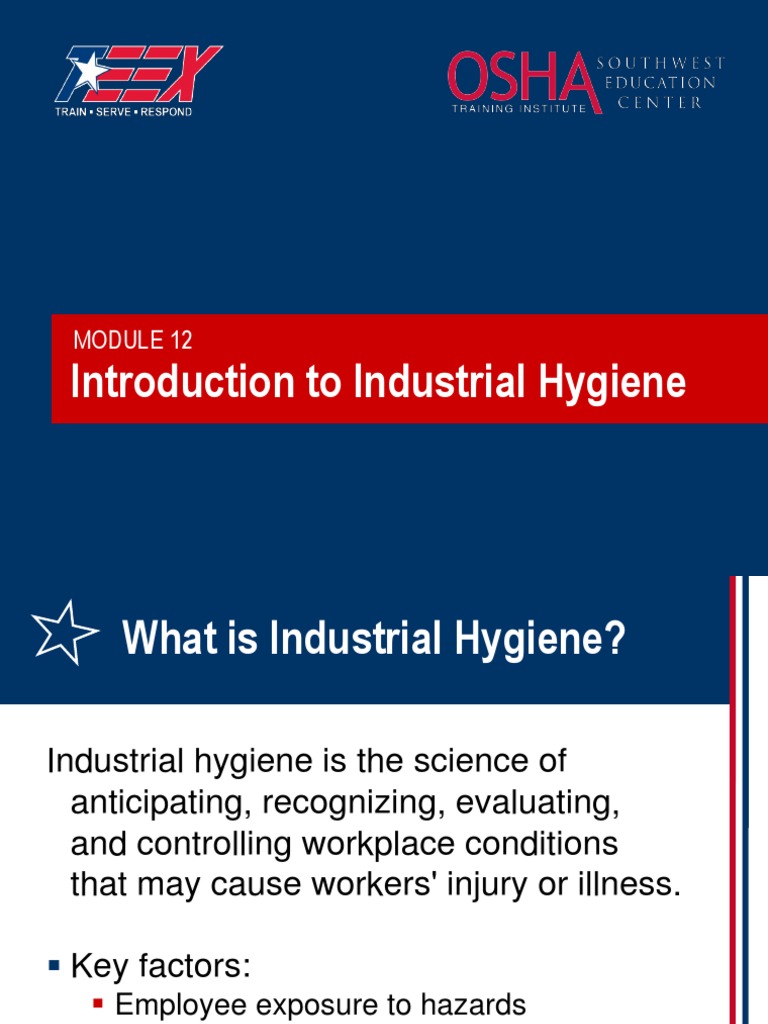 Introduction To Industrial Hygiene PDF Occupational Hygiene