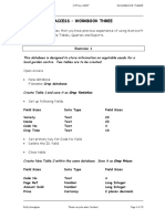 Access - Workbook Three: Exercise 1