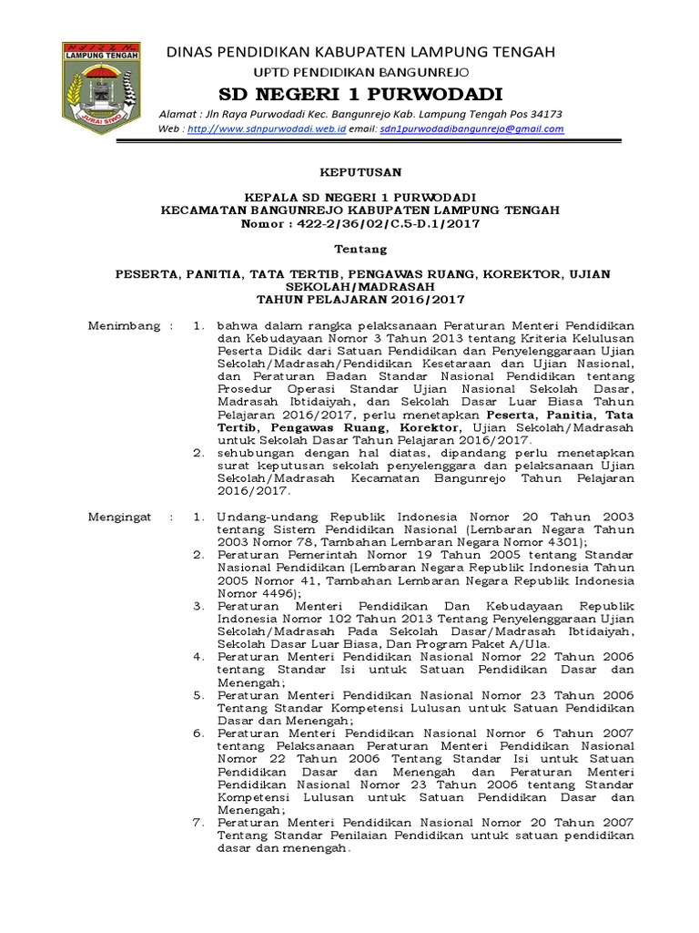 Surat Izin Operasional Sekolah Dasar » Daily Blog Networks