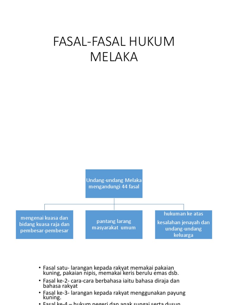 Fasal Fasal Hukum Melaka Pdf