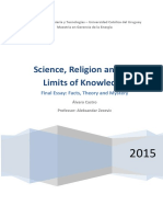 Science, Religion and The Limits of Knowledge: Final Essay: Facts, Theory and Mystery