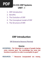 MCA E31 ERP Systems PPT Unit 1