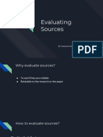 Evaluating Sources