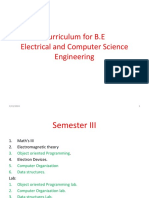 Curriculum For B.E Electrical and Computer Science Engineering