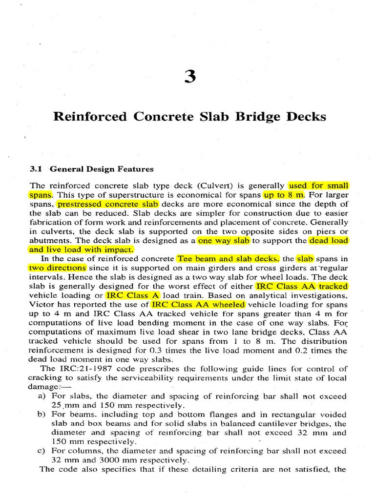 RC Slab Bridge Decks | PDF | Beam (Structure) | Bending