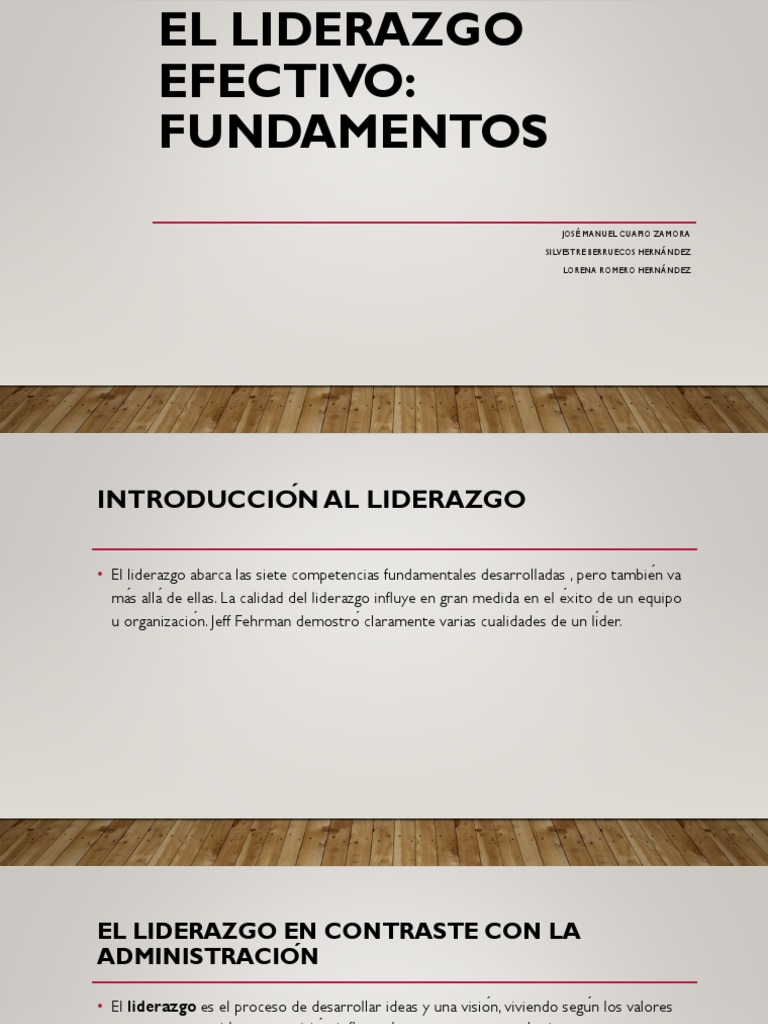 Liderazgo Efectivo | PDF | Liderazgo | Toma de decisiones