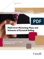 Definition of Multi-Level Marketing Plans and Schemes of Pyramid Selling Sections 55 and 55.1 of The Competition Act Canada