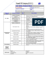 Job Safety Analysis Sheet: Erection & Use of Scaffolding
