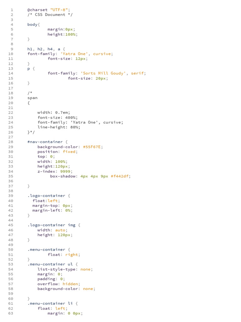 CSS Document | PDF | Typography | Text