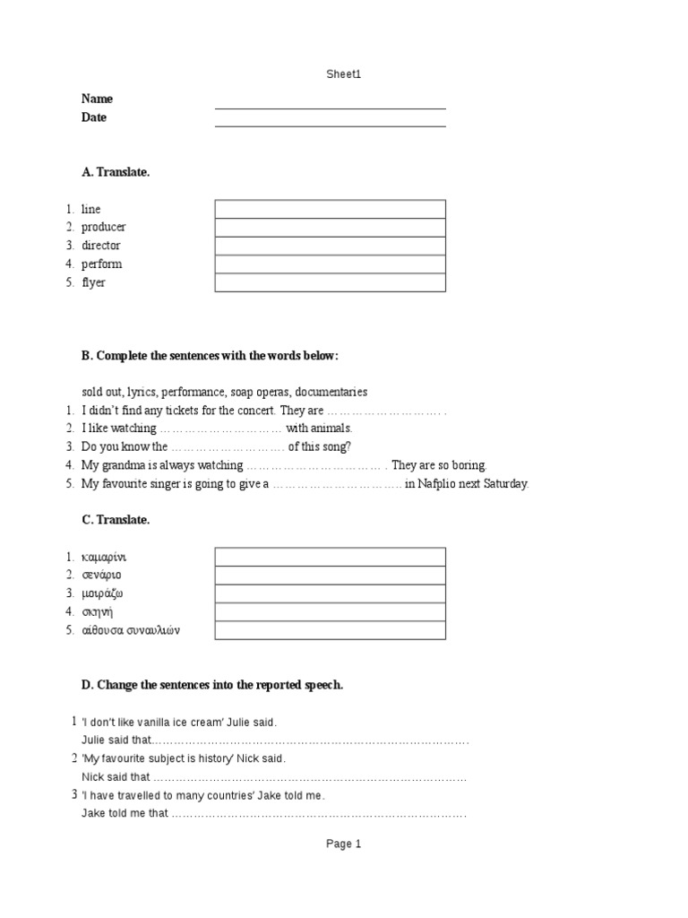 English Language Practice Exercises | PDF | Language Arts & Discipline ...