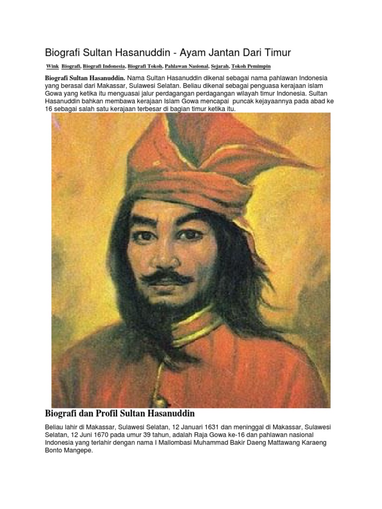 Biografi Sultan Hasanudin Pdf