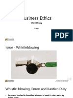 Business Ethics - Whistleblowing