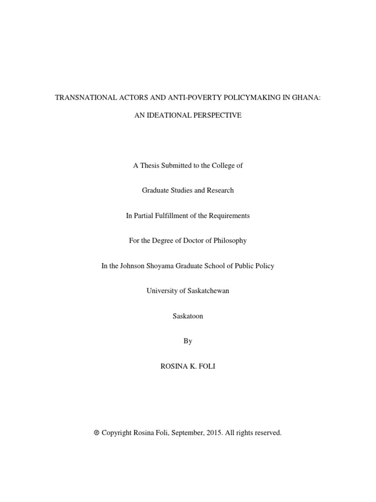 Thesis statement for poverty image