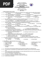 Gigmoto District Sicmil Integrated School Gigmoto, Catanduanes First Quarter Exam Tle - Ict 9