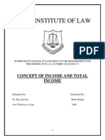 Army Institute of Law: Concept of Income and Total Income